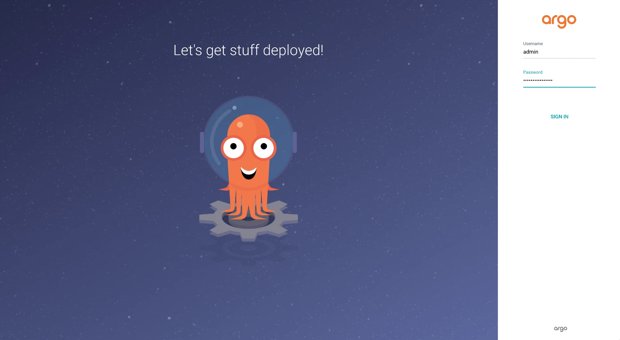login page
