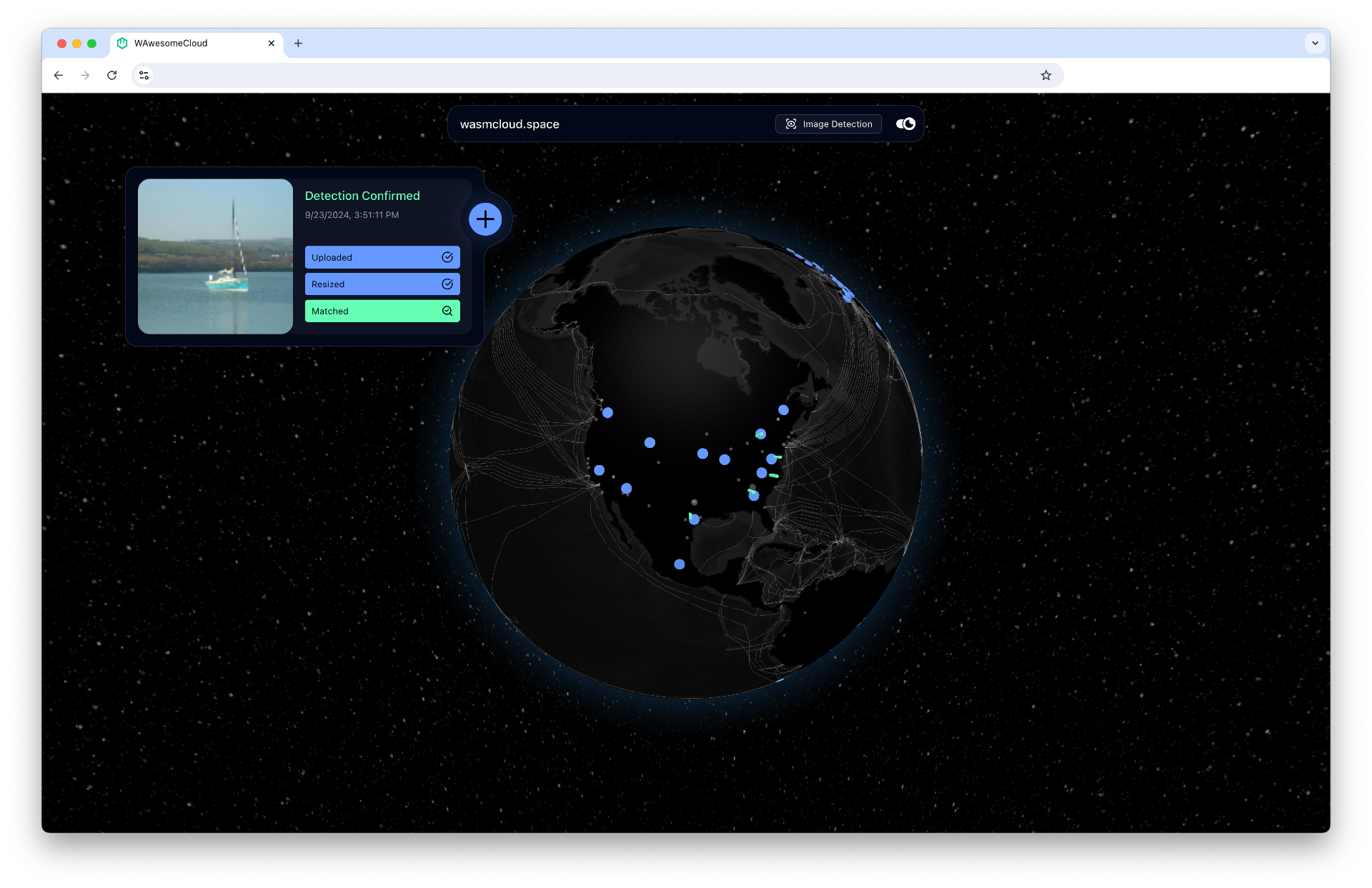 screenshot of wasmCloud.space website