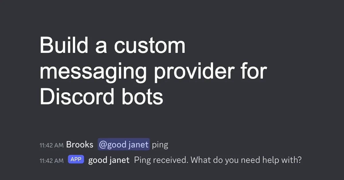 Build a Discord Bot Provider for wasmCloud